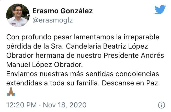 Así lo difundió en Twitter 