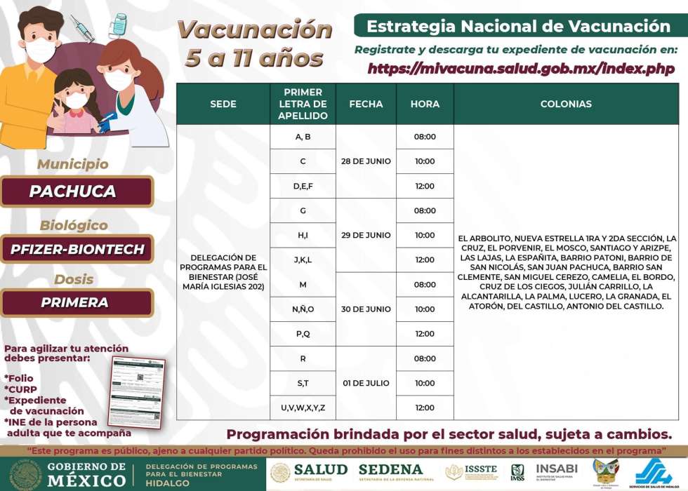 Pachuca Delegación Bienestar (Calle José María Iglesias)